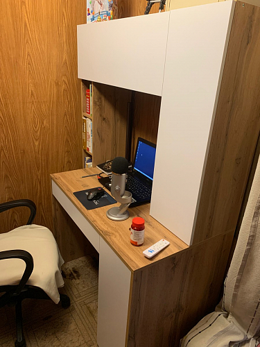 Письменный стол Комфорт 12.71 дуб золотой craft / белая аляска фото покупателя 150