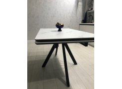 Керамический стол Вилли 140 (200) х 80 белый мрамор alpin white / snow white / белый фото покупателя 19