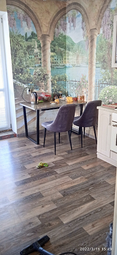 Стол Лота Лофт 120 25 мм дуб делано темный / черный матовый фото покупателя 611