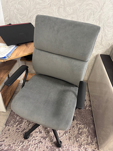 Компьютерное кресло Benefit/Бенефит флок серый 29 фото покупателя 68