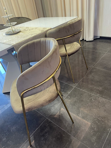 Стул на металлокаркасе Kamelia светло-фиолетовый / золотой фото покупателя 40