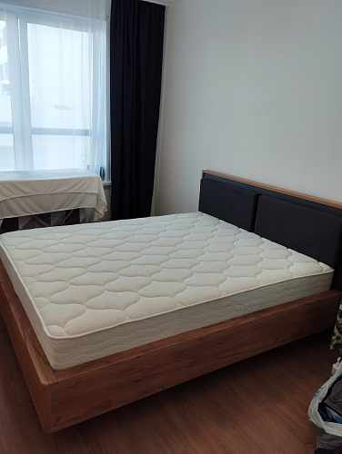 Двуспальная кровать Клауд 160х200 парящая дуб крафт золотой / антрацит фото покупателя 170