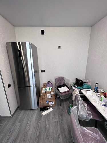 Стол Тринити Лофт 120 32 мм бетон / черный матовый фото покупателя 323