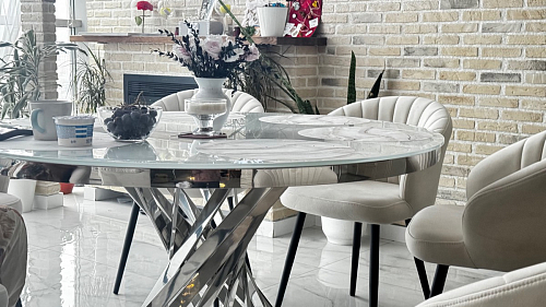 Стол Twist steel / white фото покупателя 2