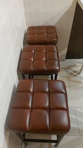 Барный стул Лофт микровелюр катания изумруд / черный матовый фото покупателя 77