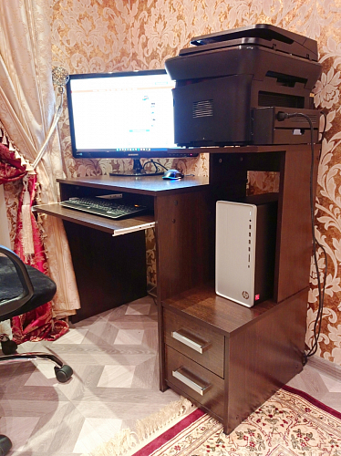 Компьютерный стол Джаз-24 левый дуб молочный фото покупателя 63