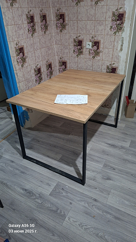 Деревянный стол Лота Лофт 140х80 дуб крафт табачный / черный матовый фото покупателя 774