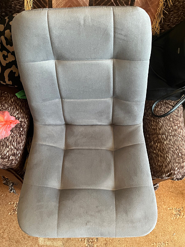 Стул на металлокаркасе Чилли синяя ткань / белый фото покупателя 1230