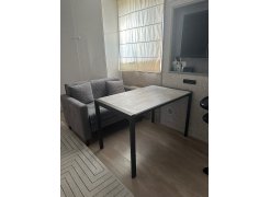 Стол Центавр 120(160)х70х75 файерстоун / черный матовый фото покупателя 27