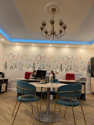 Стул на металлокаркасе Kamelia зеленый / золото фото покупателя 19