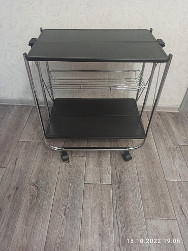 Столик сервировочный SC-5119 складной черный фото покупателя 31