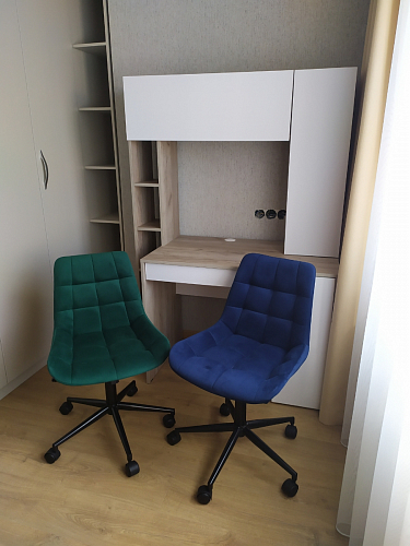 Компьютерное кресло Честер голубой (velutto 47 ) / черный фото покупателя 18