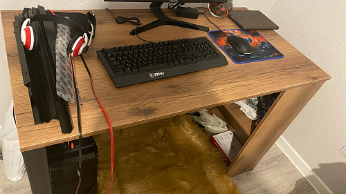 Письменный стол Битти Лофт 116х60х75 дуб делано светлый / белый матовый фото покупателя 96