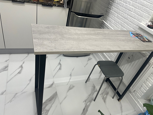 Барная стойка Дилан Лофт 120х40х90 бетон светлый фото покупателя 48