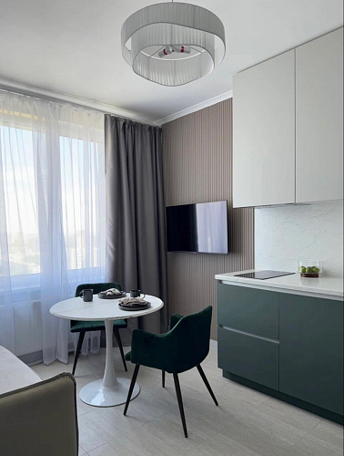 Стол Тулип 80х73 мрамор черный / белый фото покупателя 46