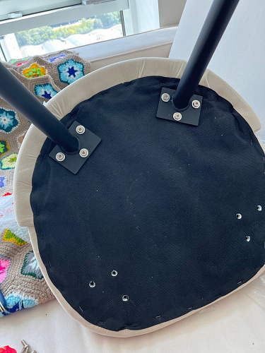 Стул на металлокаркасе Gabi 1 light blue / black / gold фото покупателя 450