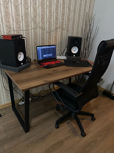 Деревянный стол Лота Лофт 120x75 дуб крафт табачный / черный матовый фото покупателя 8