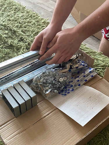 Стол компьютерный КСТ-16 бетон / белый фото покупателя 45