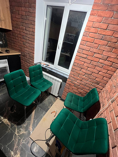 Стул на металлокаркасе Чилли бирюзовый / белый фото покупателя 367