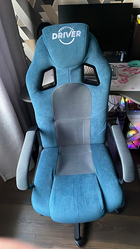 Компьютерное кресло Driver/Драйвер кожзам черный / серый фото покупателя 88