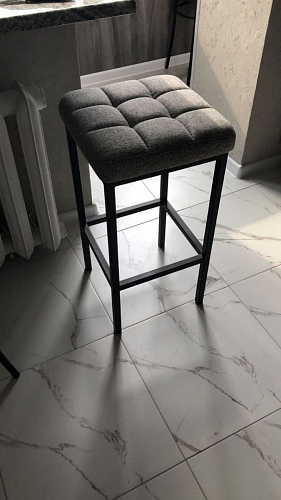 Барный стул Лофт микровелюр катания блэк / черный матовый фото покупателя 265