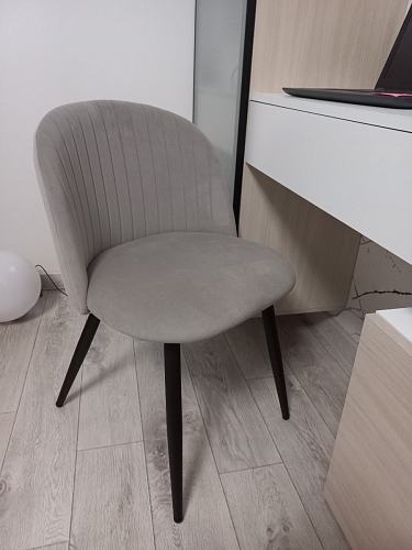 Стул на металлокаркасе Gabi 1 light purple / black фото покупателя 500