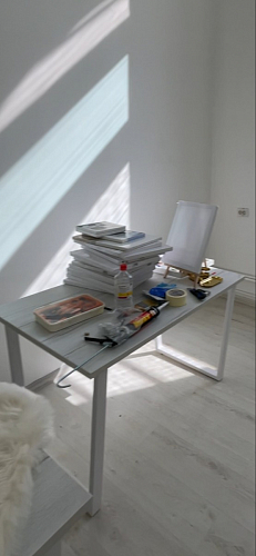 Деревянный стол Лота Лофт 140х80 черный матовый / бетон светлый фото покупателя 221