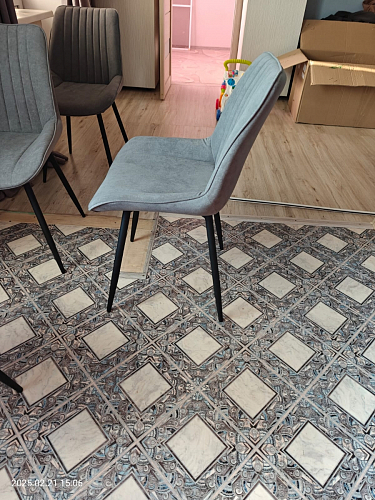 Стул на металлокаркасе Седа 360 К латте (velutto 08) / белый фото покупателя 342