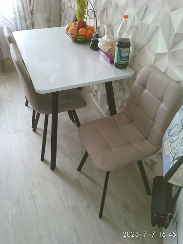 Комплект стульев Чилли 2 шт бежевый / черный фото покупателя 617