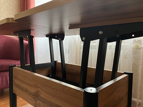 Стол-трансформер Виват дуб вотан / хром фото покупателя 5