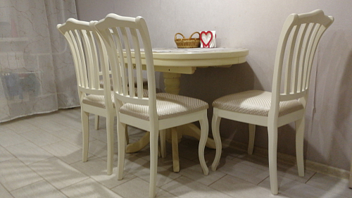 Деревянный стул Виньетта белый / лайн белый люкс фото покупателя 20