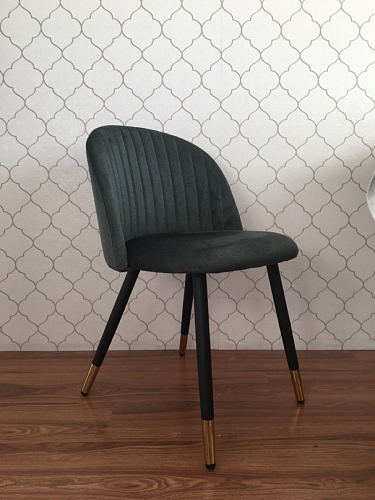 Стул на металлокаркасе Gabi green / black / silver фото покупателя 49