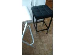 Барный стул Лофт кожзам темно-серый / черный матовый фото покупателя 113