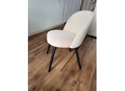 Стул на металлокаркасе Gabi 1 бежевый / черный с серебряными наконечниками фото покупателя 812