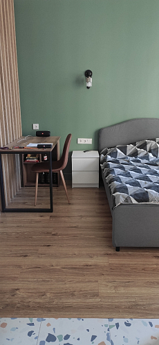 Письменный стол Битти Лофт 116х60х75 дуб вотан / черный матовый фото покупателя 36