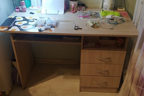 Стол письменный Бриз МДФ волна лайм / ясень светлый фото покупателя 166