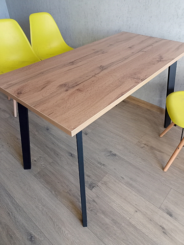 Стол Тринити Лофт 120 32 мм дуб галифакс табако / черный матовый фото покупателя 281