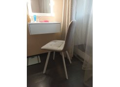 Стул на металлокаркасе Чилли синяя ткань / белый фото покупателя 84