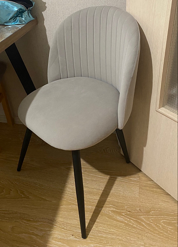 Стул на металлокаркасе Gabi 1 light blue / black / gold фото покупателя 819