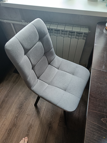 Стул на металлокаркасе Чилли К кирпичный / черный фото покупателя 382