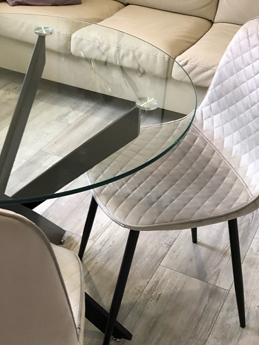 Стул на металлокаркасе Capri голубой фото покупателя 118