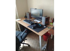 Стол Лота Лофт 140 25 мм черный матовый / бетон фото покупателя 825