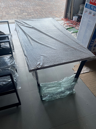 Стол Лота Лофт 140 25 мм черный матовый / бетон фото покупателя 42