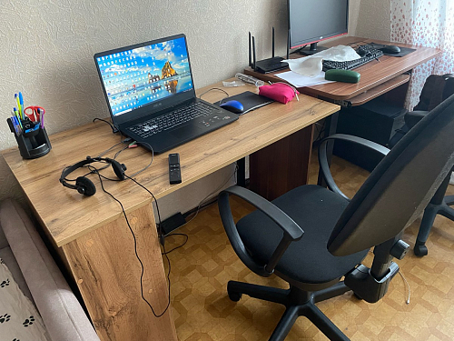 Письменный стол Битти Лофт 116х60х75 креатель / черный матовый фото покупателя 42