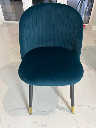 Стул на металлокаркасе Gabi dark beige / black / silver фото покупателя 96