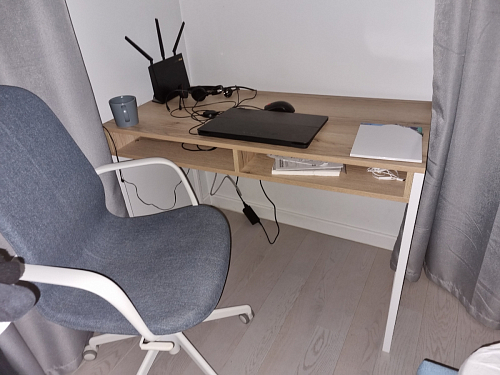 Письменный стол Леон Лофт черный матовый / дуб вотан фото покупателя 42