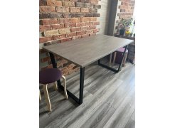 Деревянный стол Лота Лофт 120(160)х75 черный матовый / бетон светлый фото покупателя 649