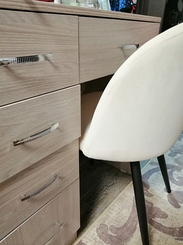 Стул на металлокаркасе Gabi 1 light blue / black / gold фото покупателя 324