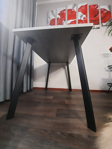 Стол Тринити Лофт 120 32 мм бетон / черный матовый фото покупателя 17