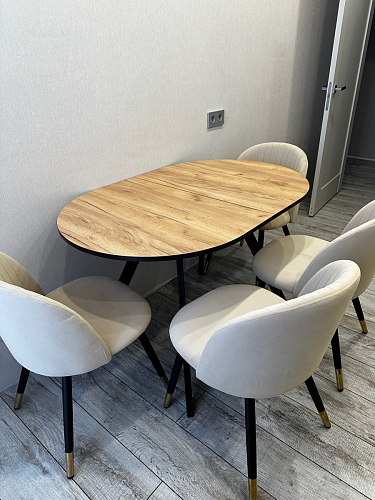 Стул на металлокаркасе Gabi 1 light purple / black фото покупателя 554